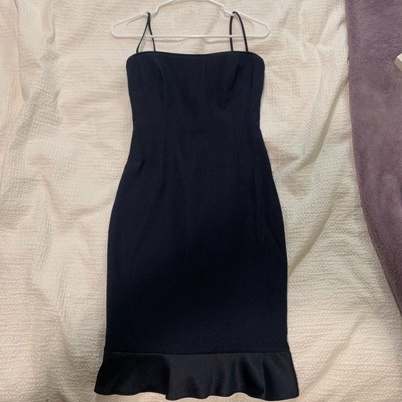 1990's Vintage Laundry by Shelli Segal Navy Dress - Picture 1 of 4